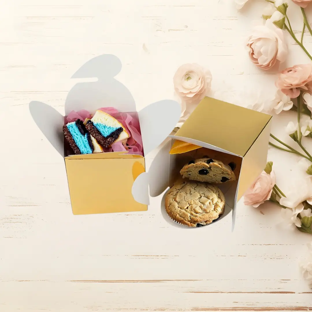 Gold Foil Favor Box