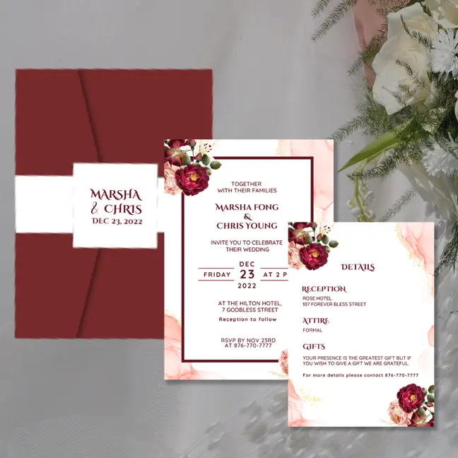 Matte Pocket Fold Invitation