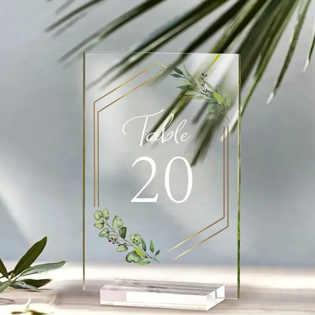 Rectangular Acrylic Table Number