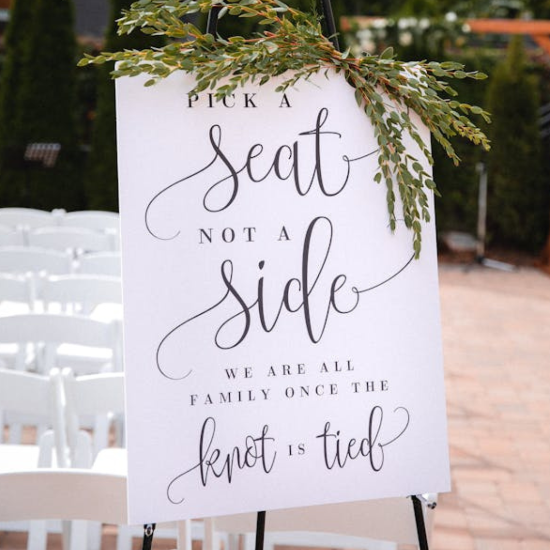 Foamcore Seating Sign